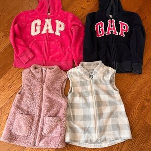 Used Gap hoodie & old navy Vest